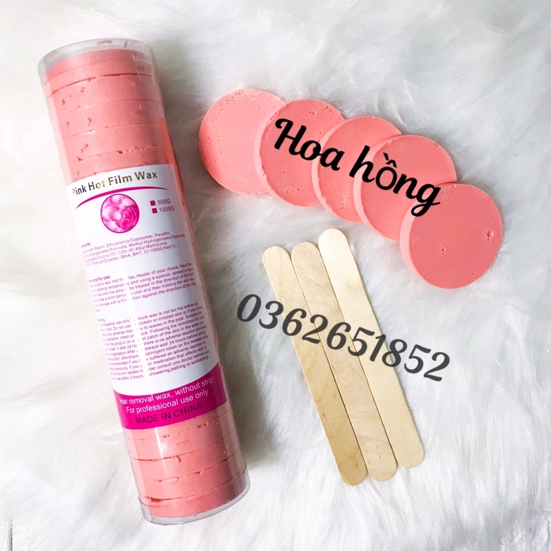 [ Tặng que gỗ ] Sáp wax lông dạng viên cao cấp 500g