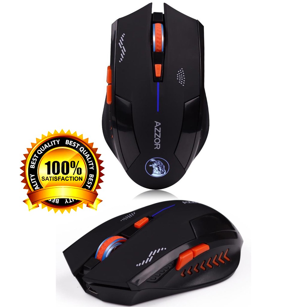 Chuột máy tính không dây tự sạc pin AZZOR EAGLE cực ngầu (Đen &Đỏ) | BigBuy360 - bigbuy360.vn