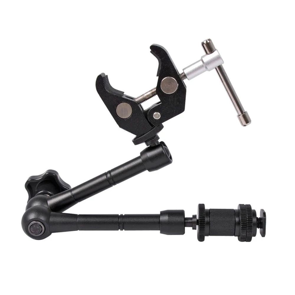 Cánh tay/ kẹp giữ gắn đèn flash camera 11 inch có thể điều chỉnh tiện dụng