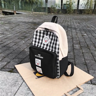 Faya - Balo thời trang họa tiết gingham B337