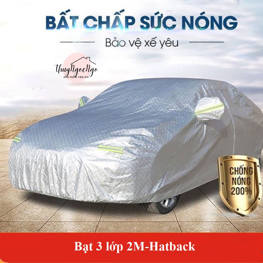 Bạt Phủ Toàn Xe Chống Xước, Bạt Dù Oxford Cao Cấp, Bạt trùm xe hơi có lớp tráng nhôm cách nhiệt chống nắng chống mưa