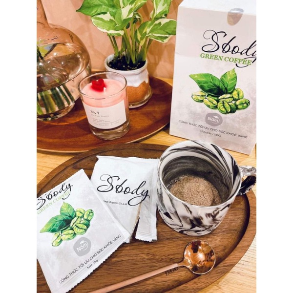 Nấm giảm cân SBody Green Coffee dạng bột chính hãng