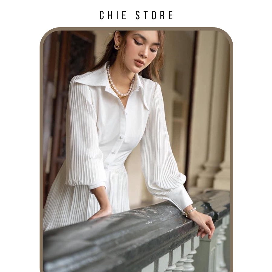Đầm thiết kế Linky dress Váy công sở xếp li thanh lịch CHIE