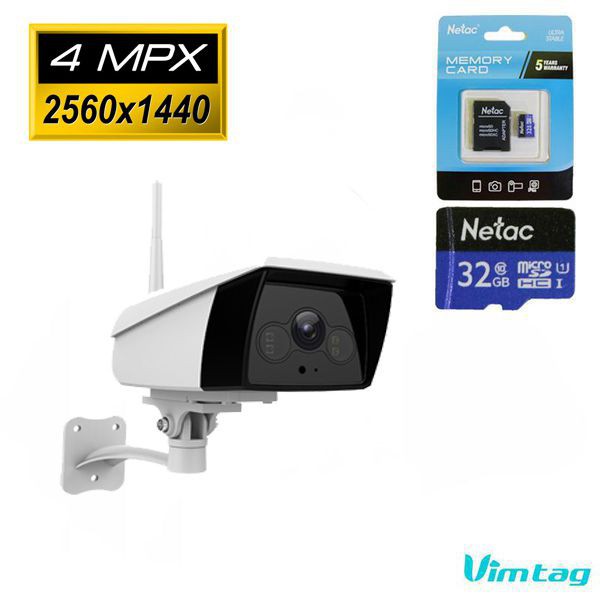 CAMERA IP WIFI - NGOÀI TRỜI VIMTAG B4 4MPX, CHẤT LƯỢNG HÌNH ẢNH 2K , MODEL 2020