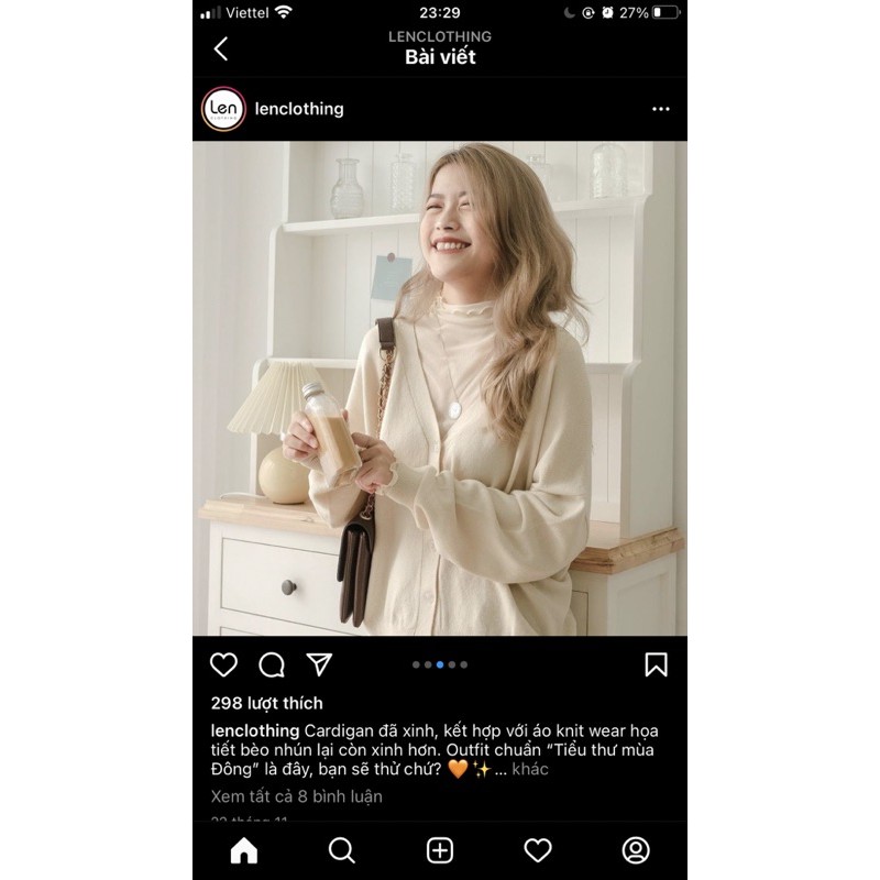 Thanh lí cardigan Len