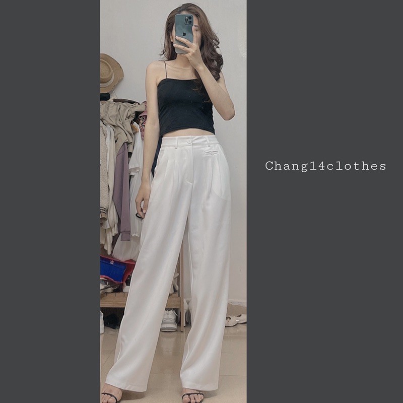 Quần âu ống rộng thụng mã mới năm màu công sở nữ | BigBuy360 - bigbuy360.vn