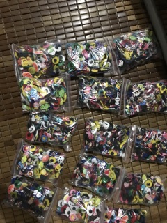 Combo 50 jibit,sticker 2D gắn dép