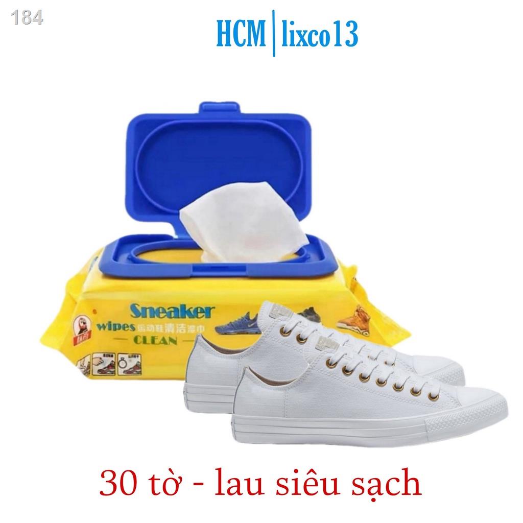✽■❁Hộp 30 Tờ Khăn Giấy Lau Giày Sneaker Siêu Sạch