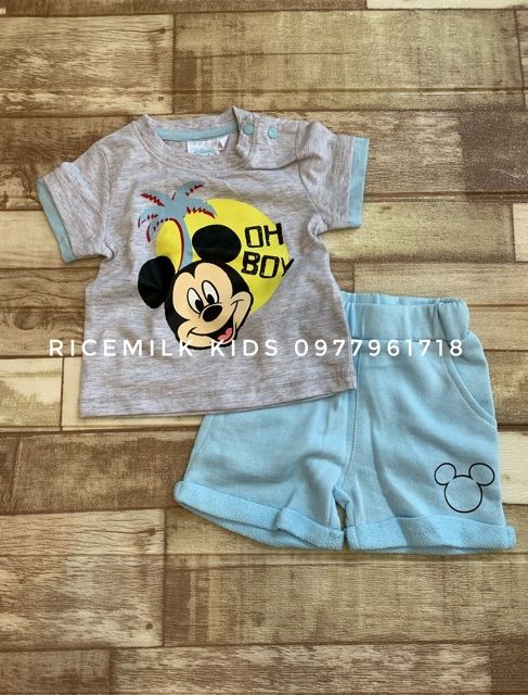 Bộ cộc cho Bé Trai Hình Mickey xuất dư xịn
