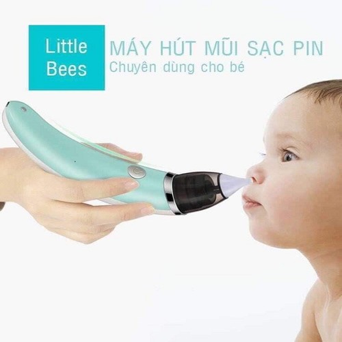 Máy Hút Mũi, Máy thông đờm trẻ em LittleeBee cao cấp ( Máy có pin sạc + tặng kèm đầu hút)