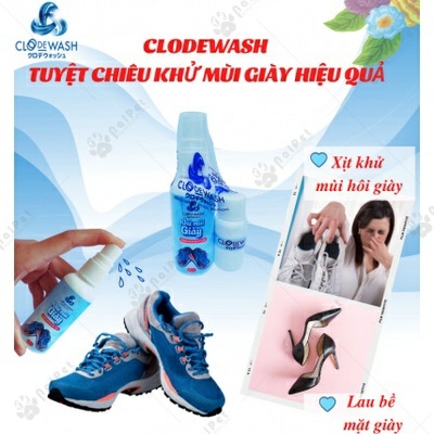 Chai Xịt Khử Mùi Giày Công Nghệ Nhật Bản CLODEWASH 50ml