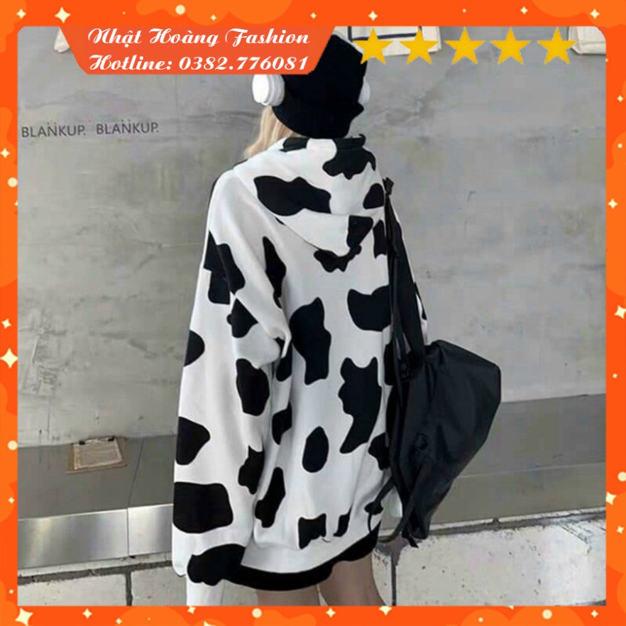 ÁO HOODIE - QUẦN NỈ NGOẠI Bò Sữa 3D (HD2420 - Cổ Chui)