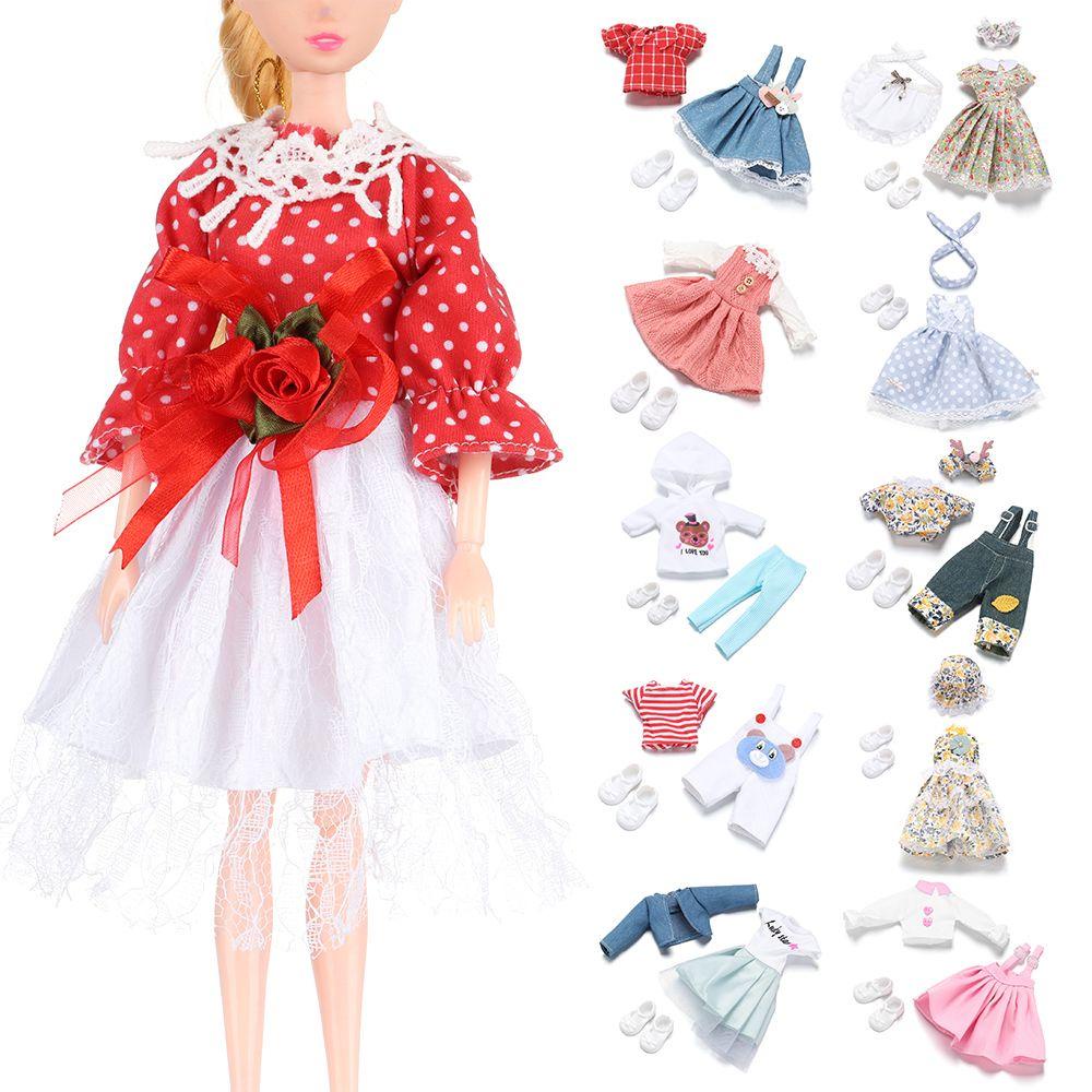 Đầm Xòe Màu Cầu Vồng Xinh Xắn Cho Búp Bê 30CM