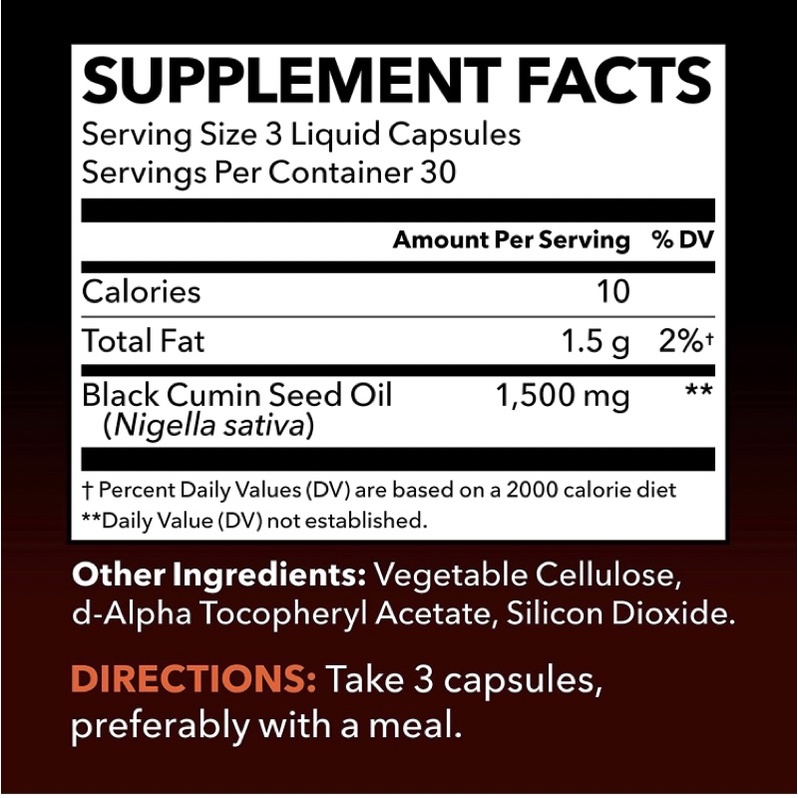 Viên dầu thì là đen thuần chay cao cấp Havasu Premium Cold-Pressed Black Seed Oil 90 viên USA
