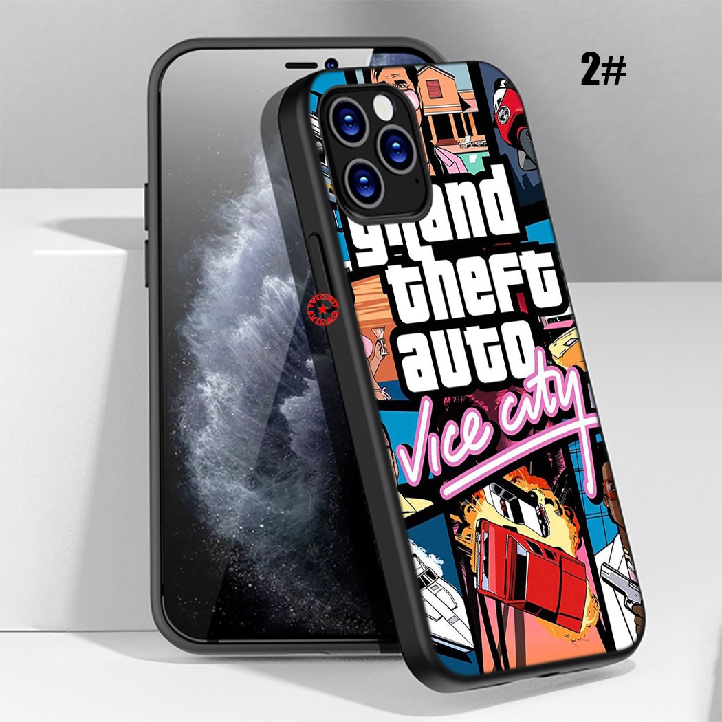 iPhone 11 12 Pro Max Mini SE Soft Silicone Phone Cover 83SA GTA V