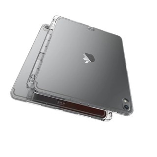 Ốp lưng máy tính bảng TPU Silicone trong suốt có ngăn đựng bút cho Apple iPad Pro 11