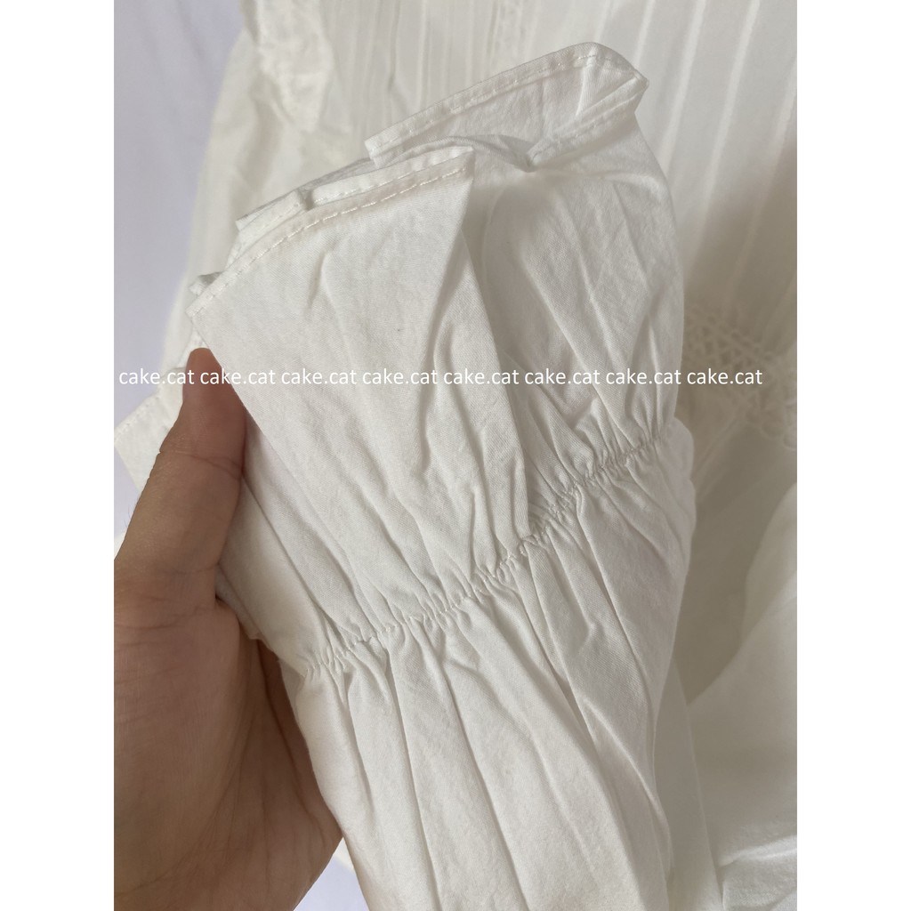 Áo babydoll cổ bèo phối ren ly Ulzzang