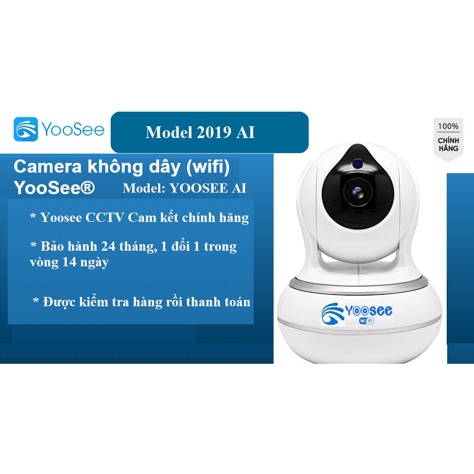 Bản AI 2019 -Camera Wifi Ip Yoosee 720x1080 Pixel AI- AI 2019 - Bản Nâng Cấp- Cảnh Báo Chuyển Động-Đàm Thoại- Siêu nét | BigBuy360 - bigbuy360.vn