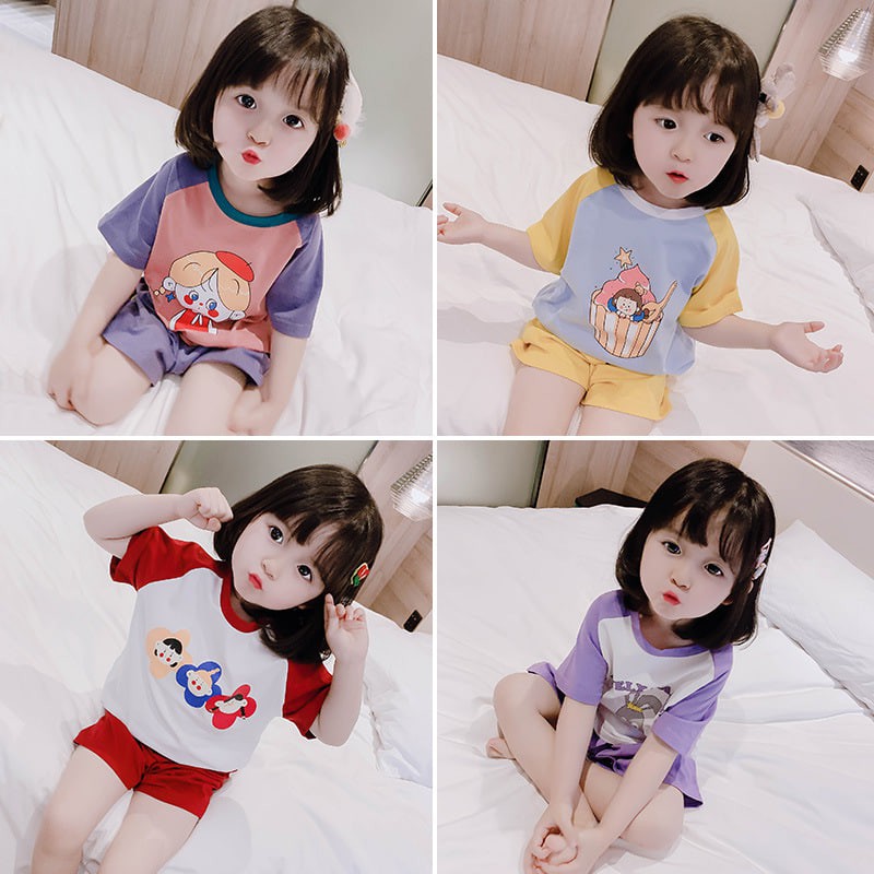 Bộ Cộc Tay Bé Gái 8-18kg Chất Coton Siêu Mềm Mát hàng Minky Mom 🌈Quần Áo Trẻ Em Hè 2021-6