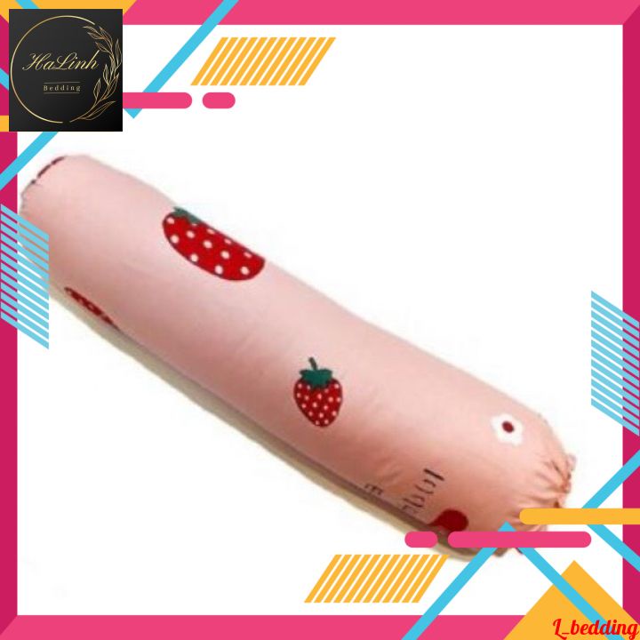 Vỏ gối ôm dây kéo, áo gối ôm cotton 3D 35x110cm thoáng mát mềm mịn