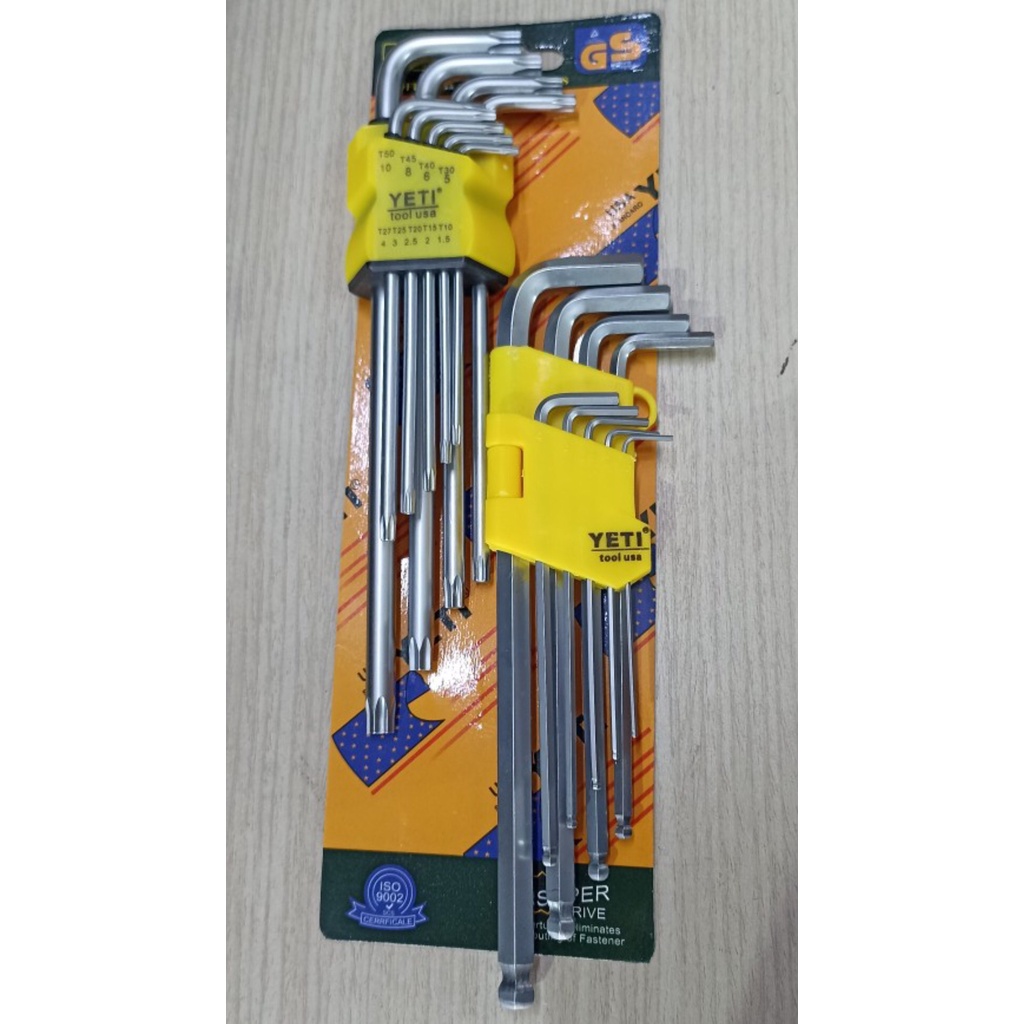 Lục giác bi-bông bộ 9 chi tiết