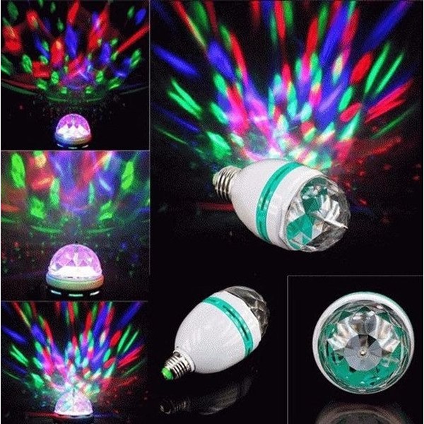 Bóng Đèn Led Disco Xoay Toàn Diện Nhiều Màu