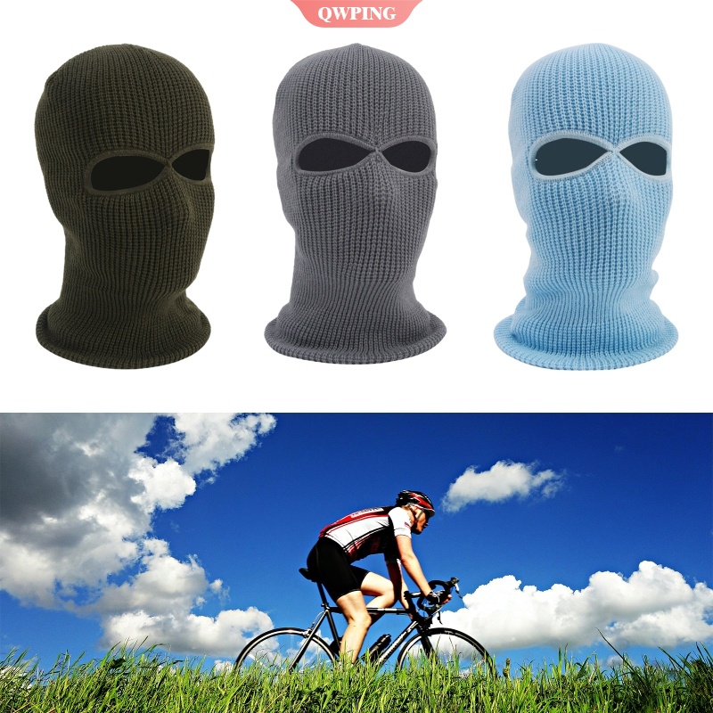 Mũ Trùm Đầu Và Mặt Nạ 2 Lỗ Bằng Vải Len Che Phủ Toàn Bộ Gương Mặt Dành Cho Nam Và Nữ