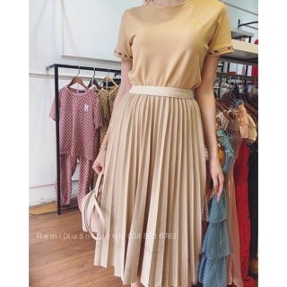 Chân váy dập ly dài QC