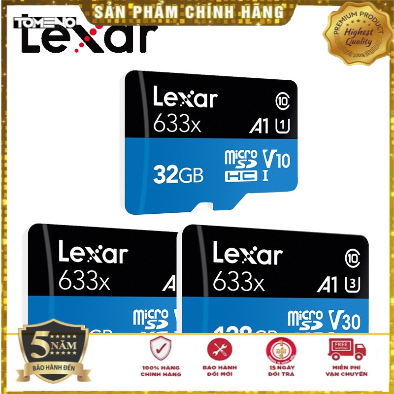 Sale Thẻ nhớ  Micro SDXC LEXAR 32GB/64GB/128GB - Chính Hãng Bảo hành 12 lỗi đổi mới