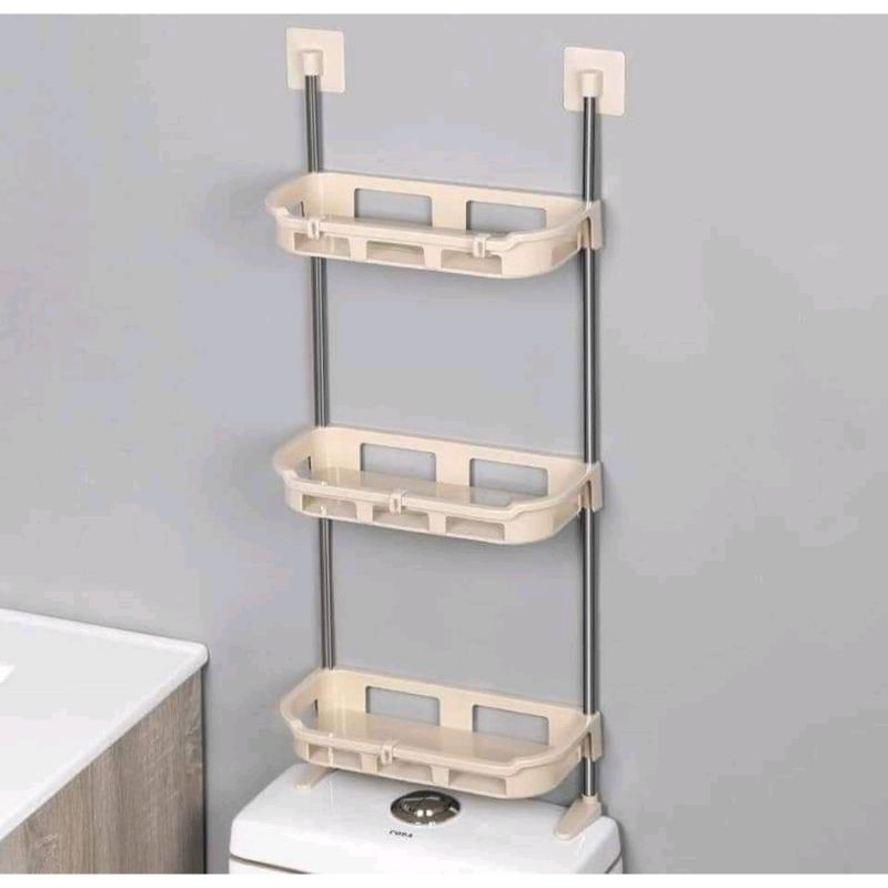 Kệ 2 tầng, 3 tầng dán tường nhà tắm khung inox nhựa nguyên sinh
