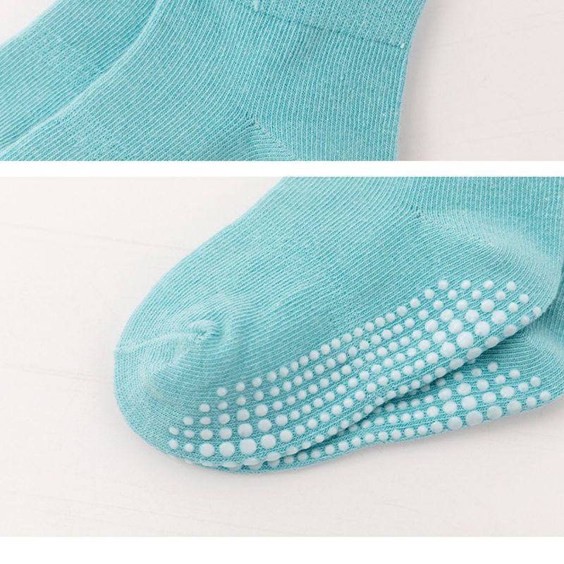 6 Cặp vớ thuyền màu kẹo vải cotton thoáng khí chống trượt thời trang mùa hè đáng yêu cho bé trai và gái 0-7 tuổi