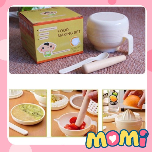 Set Dụng Cụ Chế Biến ADKN Ăn Dặm Kiểu Nhật 7 Chi Tiết Siêu Tiện Dụng