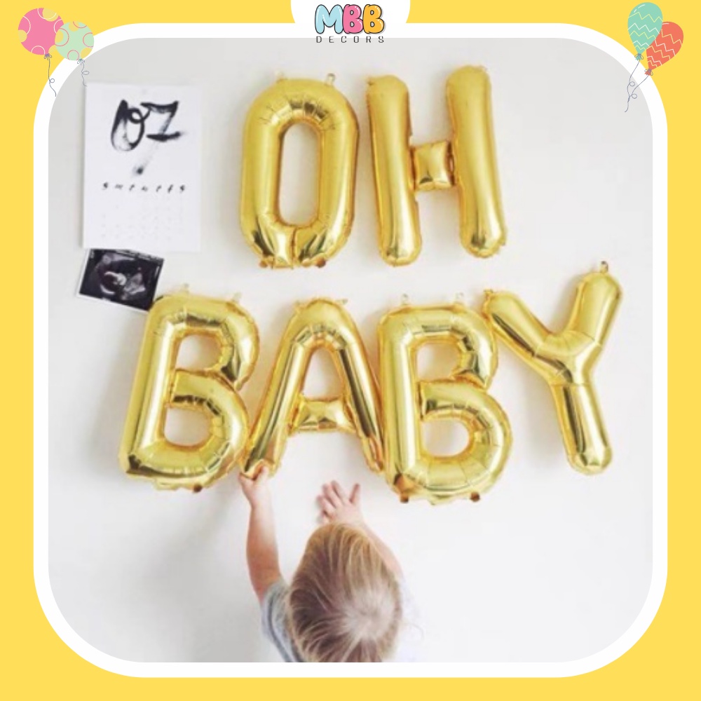 [TPHCM-TẶNG ỐNG THỔI] Bóng Chữ Cái Ghép Tên Theo Yên Cầu Size 40cm (GIÁ 1 CHỮ CÁI), Trang Trí Sinh Nhật, Happy Birthhday