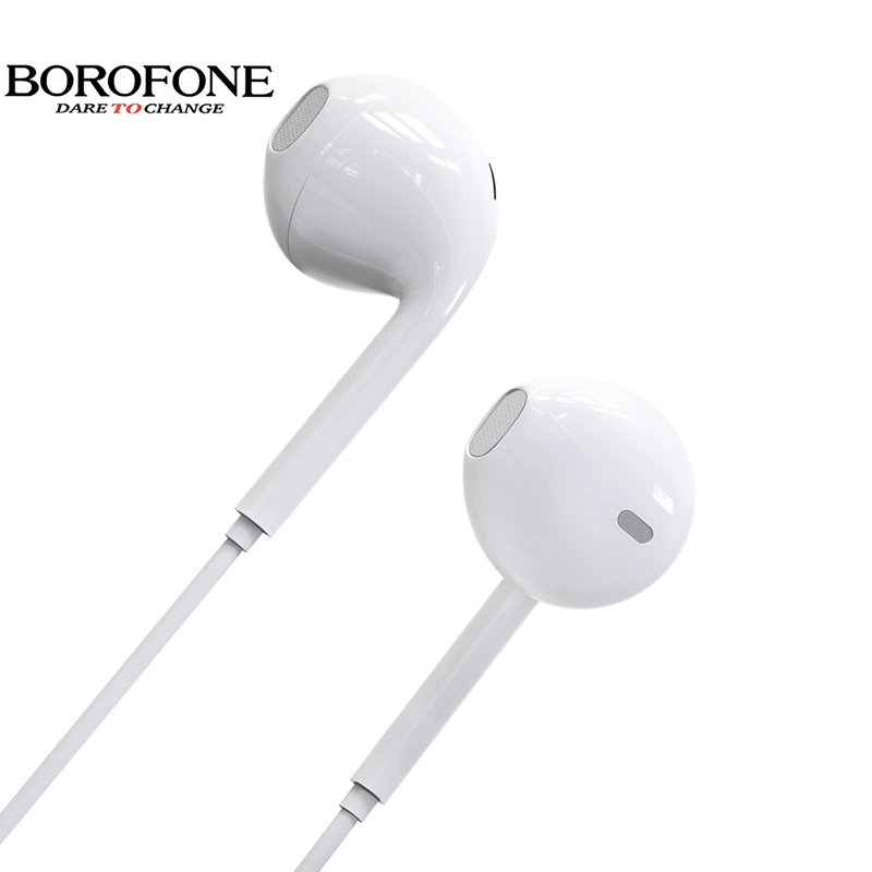 Tai nghe nhét tai BOROFONE BM54 chống ồn, nghe hay có mic đàm thoại, dây dài 1.2m, Jack cắm 3.5mm - Chính hãng