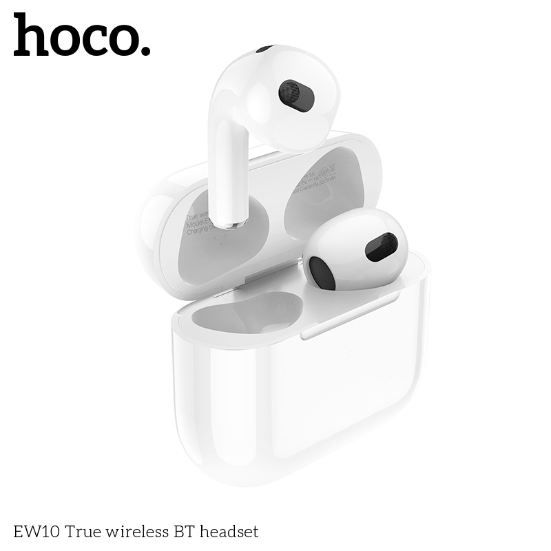 Tai nghe bluetooth truewireless  Hoco EW10/ DEW10 Pro nghe nhạc liên tục trong 4-5 giờ, hỗ trợ đàm thoại