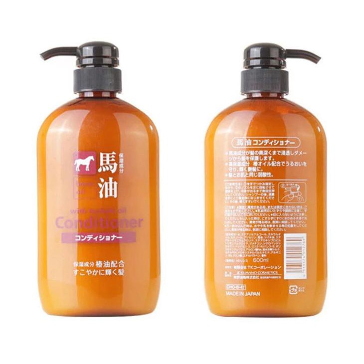 Dầu gội, dầu xả, sữa tắm mỡ ngựa Nhật Bản - Chai 600ml