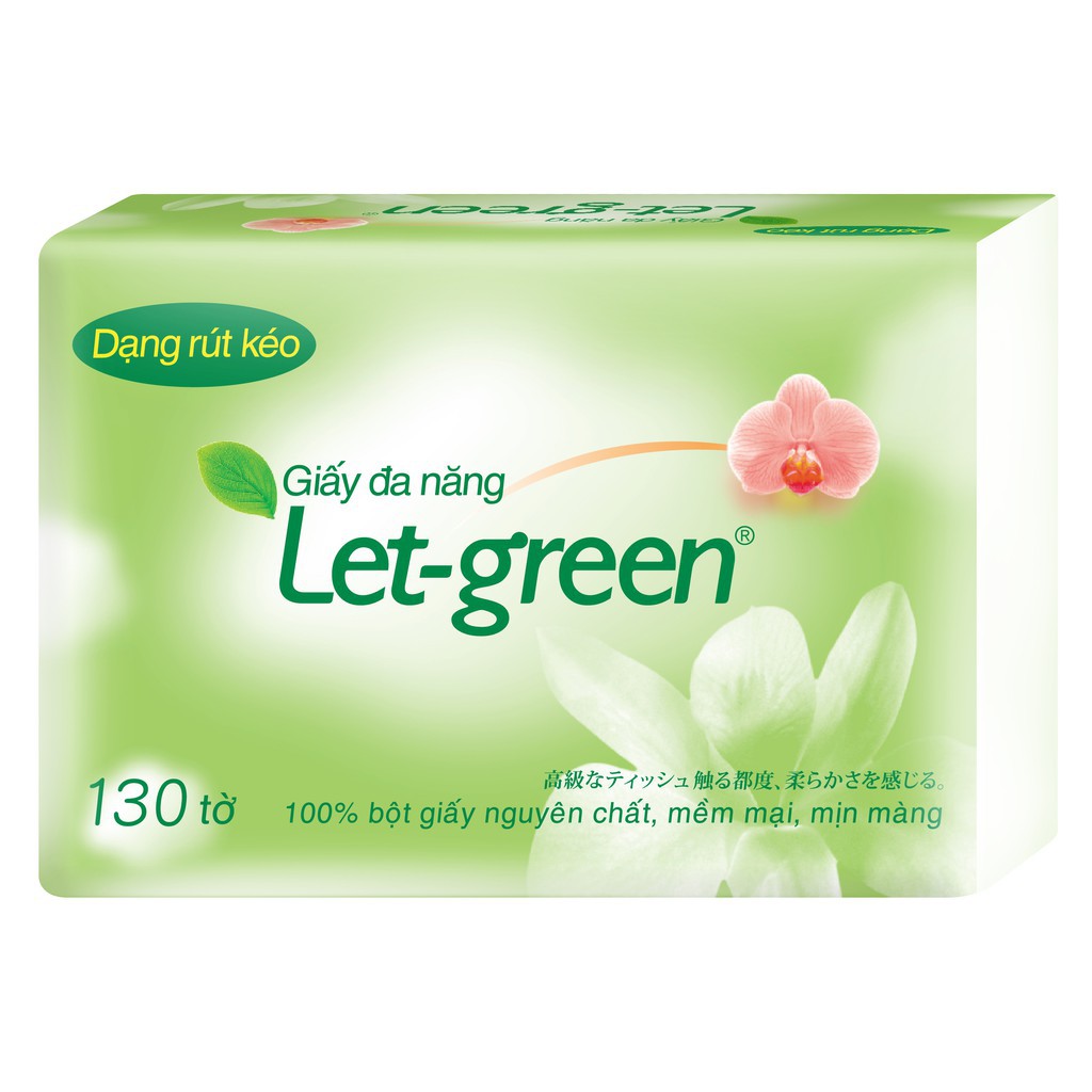 Giấy vệ sinh đa năng Let – Green 15*21cm - 130 tờ/gói