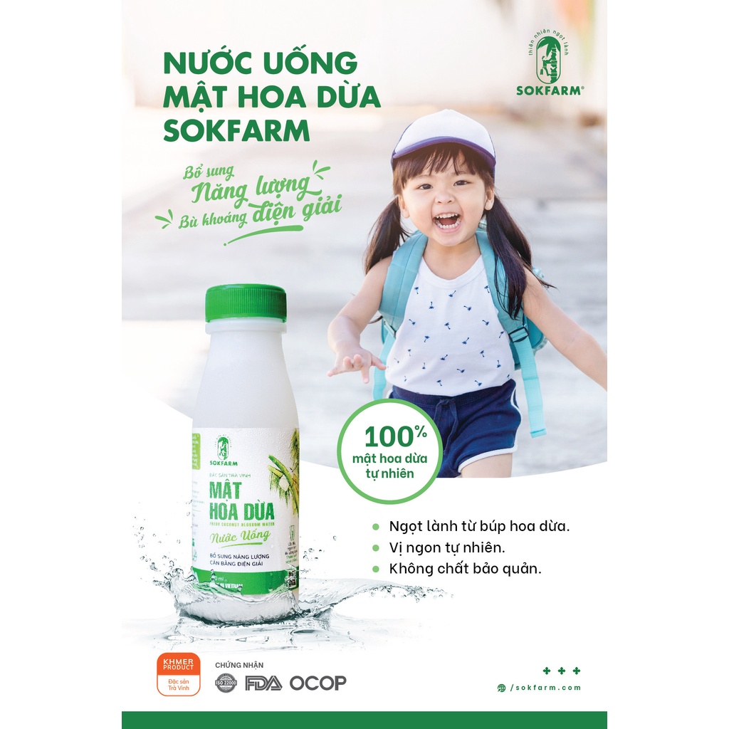 Nước Uống Mật Hoa Dừa Sokfarm bù khoáng bù điện giải