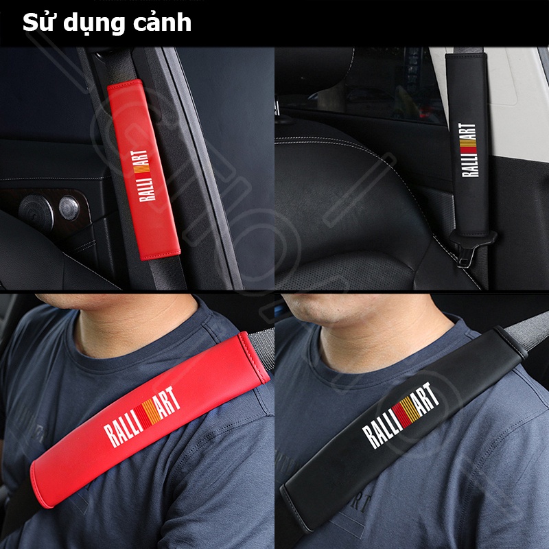 GTIOATO RALLIART Da DâY Đai An ToàN Ô Tô CàI DâY An ToàN Ô Tô BọC DâY An ToàN Xe HơI Phụ KiệN Ô Tô Trang Trí Oto Phụ KiệN BêN Trong Ô Tô Cho Mitsubishi Xpander Attrage Outlander Mirage Triton Pajero Xpander Cross