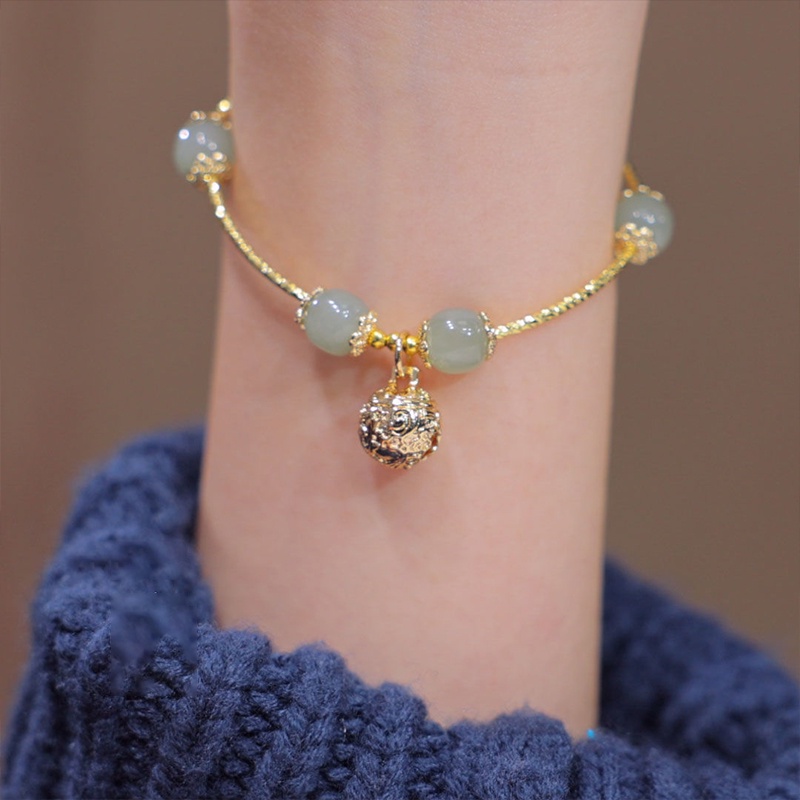 Vòng tay hở tùy chỉnh thương hiệu hetian yufu nhẹ cổ điển sang trọng chất lượng cho nữ