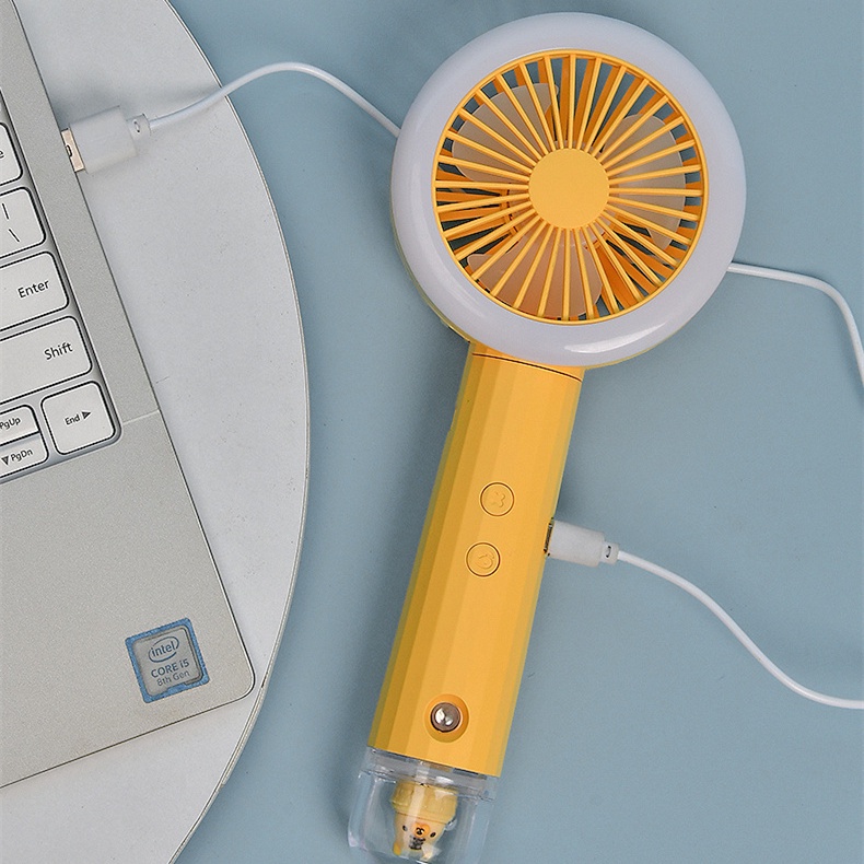 Quạt Phun Sương Cầm Tay Sạc USB Ba Tốc Độ Gấp Gọn Tiện Lợi