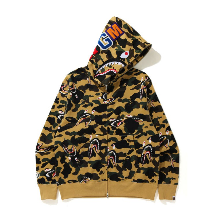 Shark 1st Camo Shark Relaxed zip hoodie