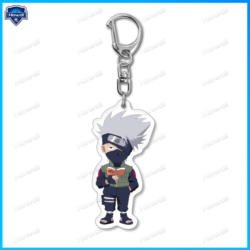 Móc Khóa Acrylic Hai Mặt Hình Nhân Vật Sasuke Trong Naruto
