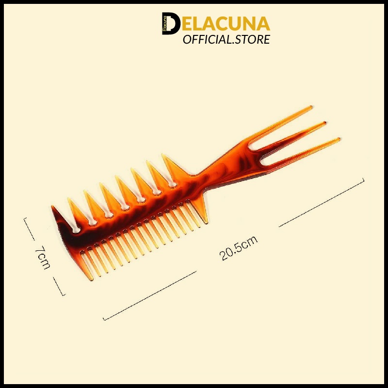 Lược chải tóc tạo kiểu Bluezoo xương cá Delacuna LXC01