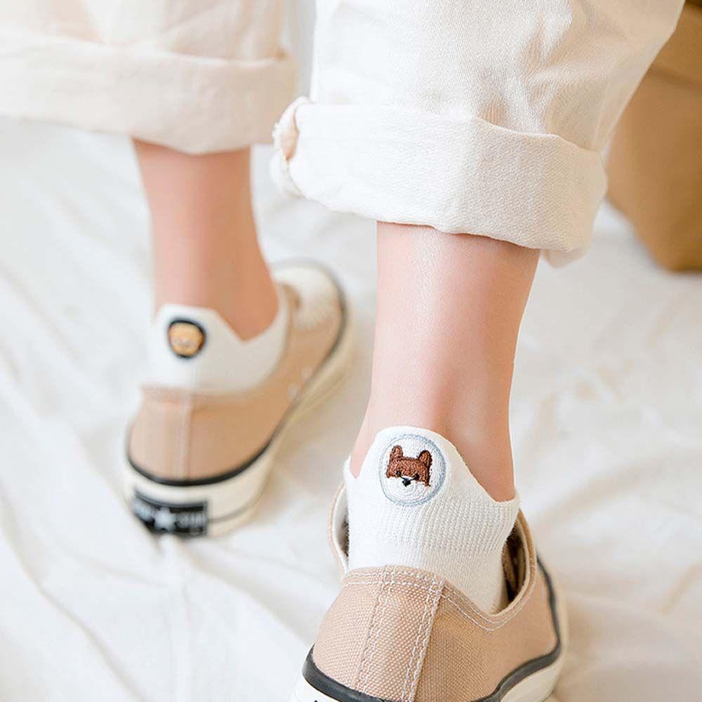Bộ 5 Đôi Vớ Họa Tiết Hoạt Hình Đáng Yêu Cho Nữ