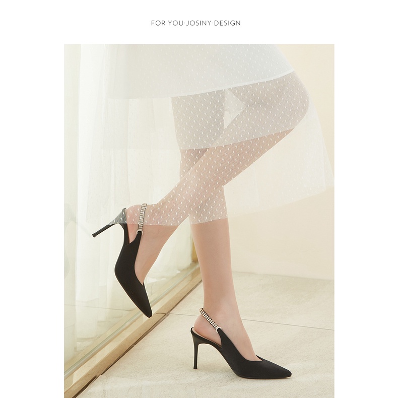 Giày cao gót nữ Josiny giày cao gót từ 7 10cm mũi nhọn thời trang công sở đẹp cao cấp da mêm giá rẻ màu trăng JO03