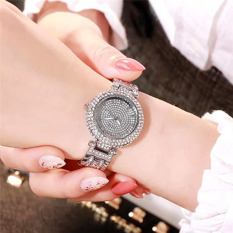 ZOLFA Fashion Stainless Steel Belt Ladies Watches Luxury Starry Sky Rhinestone Womens Quartz Wristwatch Alloy Dress Ladies Watches Đồng hồ nữ