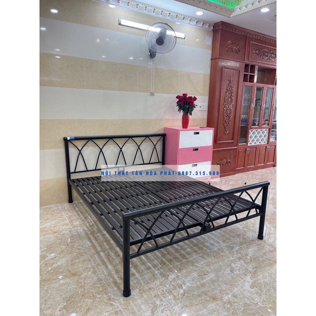 Giường sắt Tân Hóa Phát kiểu mới nhiều kích thước từ 1m đến 1m8