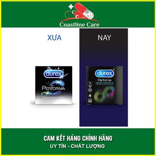 Bao cao su durex performa hộp 3 cái - kéo dài thời gian