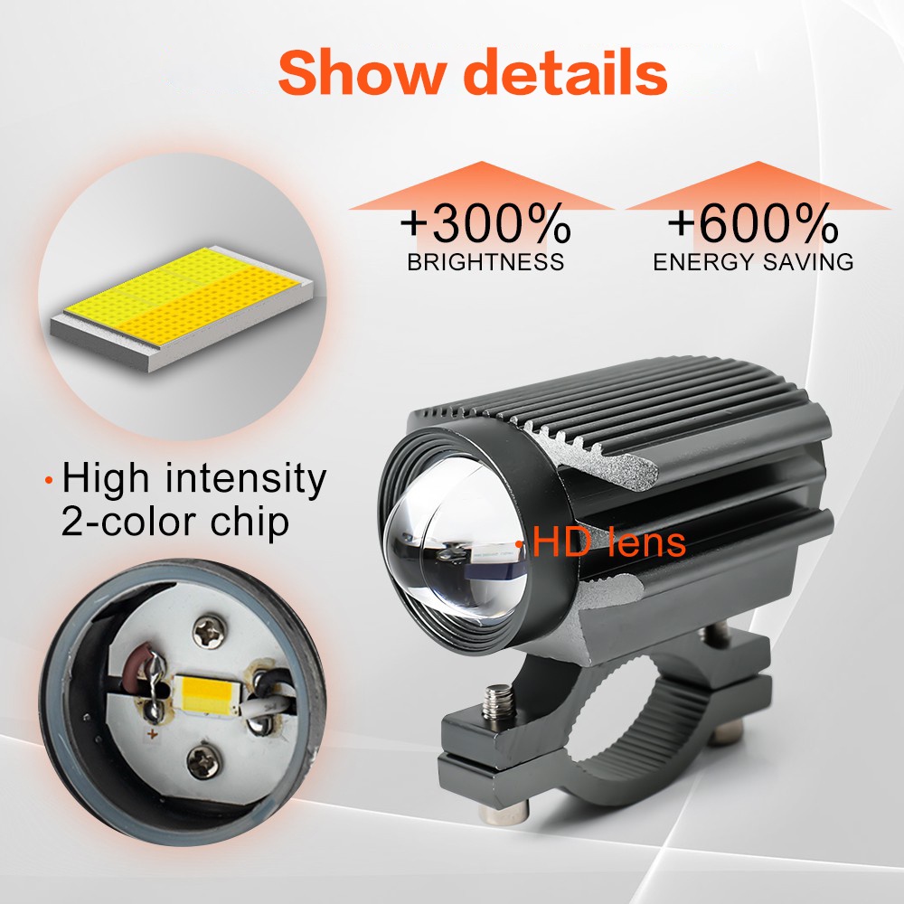 Đèn Pha LED Mini H6 BA20D H4 Chống Thấm Nước Cho Xe Máy